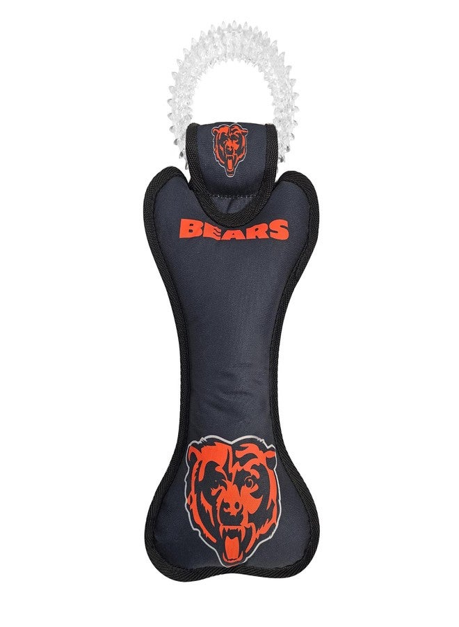Pets First NFL Chicago Bears Dental Dog TUG Toy with Squeaker. Tough PET Toy for Healthy Fun, Teething, & Cleaning Pet's Teeth & Gum, Team Color - Image 1